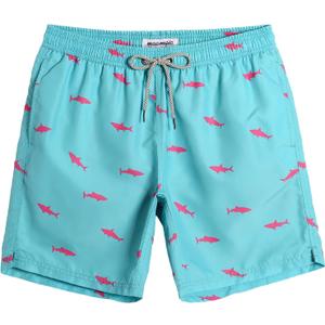 maamgic Mens Swim Trunks Quick Dry Swim Shorts with Mesh Lining Funny Swimwear Bathing Suits 7inch (Large, Acid Blue)
