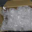 Sliner 48 Pack Plastic Vintage Wine Glasses and Champagne Flutes Set, Clear
