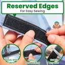 ECOHomes 3/4 Inch Wide x 100 FT Sew On Hook and Loop Tape for Fabric Roll, Sewable Sew-On Strips for Clothing, Clothes, Fabric | No Adhesive Sewing Fastener Straps, Easy Sew in, Strong Grip, Black