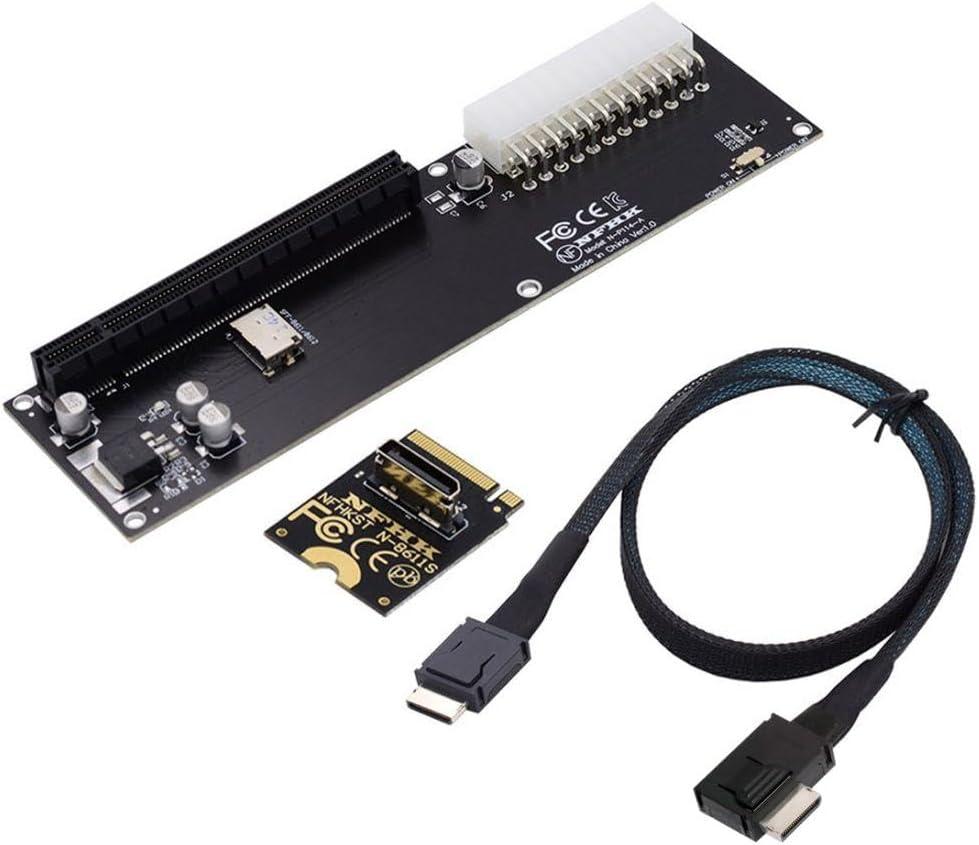chenyang Oculink SFF-8612 to PCI-E 3.0/4.0 M.2 M-Key to PCIe 3.0/4.0 X16 Adapter for eGPU/GPD Win Max2 External Graphics Card & SSD
