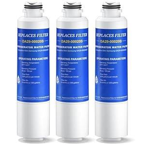 Upgraded DA2900020B Water Filter Replacement for Samsung Water Filter DA2900020A/B,HAFCIN/EXP,DA2900020B1,RF28HMEDBSR,RF263BEAESR, 3 Pack, By CHOPLO