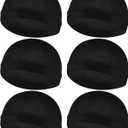 6 Pack Wave Cap for Men 360 Waves, Silky Compression Wave Cap for Deep Waves, Stretchy Skull Cap to Wear Over Durag, Soft Stocking Cap for Wave Maintenance & Hold