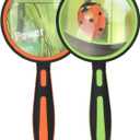 2 Pack Magnifying Glass, 75mm Magnifying Glass with Non-Slip Rubber Handle, Suitable for Reading Newspapers,Suitable for Seniors