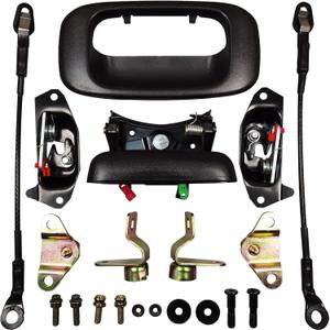 Tailgate Hardware Rebuild Kit for 1999-2006 Chevy Silverado 1500 2500 3500, GMC Sierra, Rear Tail Gate Door Parts Gasket Bezel Lock Bolt Hinge Locking Set Replaces# 15997911 15921948