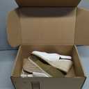 Lvemas Womens Espadrilles Wedge Sandals Closed Toe Slingback Wedges Pumps Platform Heeled Sandal, White, Size 9.5