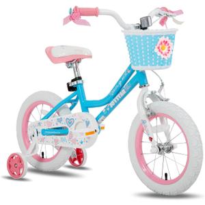 JOYSTAR 12 Inch Girls Bike Toddler Bike for 2 3 4 Years Old Girl 12" Kids Bikes for Ages 2-4 yr with Training Wheels and Basket Children's Bicycle in Blue