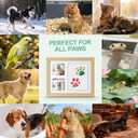 Lewrwet Dog Paw Print Kit with Fur Keepsake Keychain, Clay Paw Impression for Dogs, Easy DIY Pet Memorial Gift, Personalized Puppy Paw Print Ornament for Dog Lovers