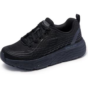Skechers Women's Work Relaxed Fit Max Cushioning Elite SR Sneaker, Black, 10