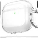Valkit Compatible AirPods 4 Case Cover, Soft TPU Airpods 4th Generation Case Clear with Cleaner Kit, Shockproof Protective Cases with Keychain for Apple AirPods 4 Gen Cases for Women Men - Clear