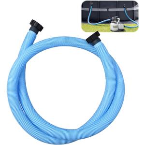 Frienda 10 ft Swimming Pool Replacement Hose - 1.5" Diameter Plastic Above Ground Hose Replacement Accessory for Home, Swimming Pool, Filter Pump, Saltwater Systems(Light Blue, Black)
