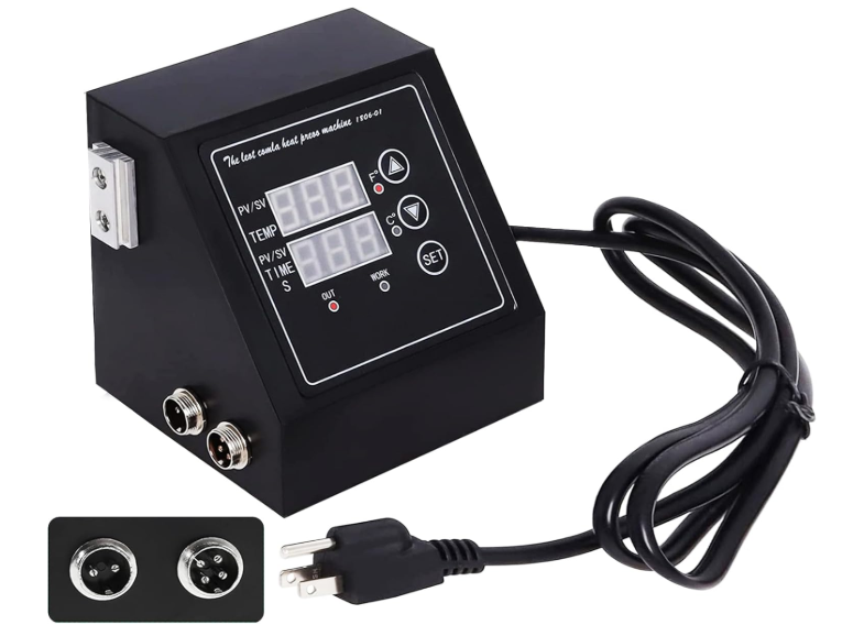 K Type Heat Press Control Box,Replacement Parts for 15x15 Heat Presss with Replaceable Fuse,Temperature Time Controller,Heat Press Control Box for T Shirts、Mug、Cup,1400W,PrePurchase Consultation