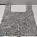 Chenille Toilet Rug U Shaped Bath Mat Light Grey 19.7"x15.7"
Non Slip Rubber Bottom, Absorbent Quick Dry Shaggy Bathroom Rug, Machine Washable Contour Bath Rugs for Toilet