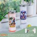20 Oz 8 Pack Double Wall Pre Drilled Sublimation Storyboard Snow Globe Tumbler, Inner Stainless Steel Outer Plastic Insulated Storyboard Cups, DIY Interlayer for Glitter Storyboard Tumbler Gifts