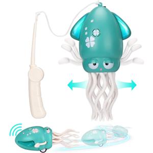 Palksky Dancing Squid Baby Toy in Tummy Time,Magic Electric Octopus Automatic Obstacle Avoidance Toy with Light & Music,Crawling Toys for Learning to Walk,Green