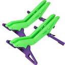 MAKELEN Adjustable Bike Parking Stand Fits 16-29 Inch Bicycles, Compatible with 23c-3.0 Tire Width – Heavy-Duty Plastic, Easy Installation, Stylish Two-Tone Design (Green&Purple, 2 Pack)