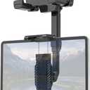 Rearview Mirror Tablet Holder for Car, [Rear View Mirror 4 Claws Design] 360 Rotatable and Retractable, Fit Thick Cases [Deep Max 1.18"] for iPad Pro Air Mini, Galaxy Tab, iPhone, 6-15.6" Devices