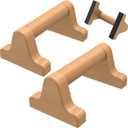 SELEWARE Wood push up bars Parallettes bars Anti-slip Handstand Bars for Calisthenics, Fitness, Floor workouts Solid Wood with Sturdy Metal Bracket, Support 600 lbs