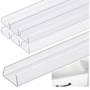 4 Pcs 18 in. Cabinet Door Protector Edge Guard-3/4 Thick Slip-On Drawer Door Protector in Clear-Shelf Edge Protectors for Home Kitchen Cabinets Door Edge Protection