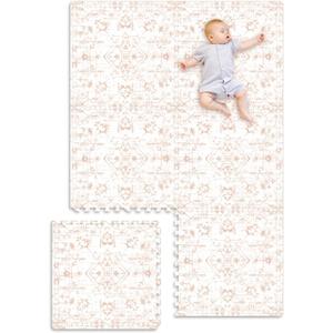 Extra Large Baby Play Mat - 4FT x 6FT Foam Puzzle Floor Mat for Kids & Toddlers (Persia Rhombic Pattern)