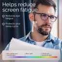 livho High Tech Blue Light Glasses - Advanced Blue Light Blocking Computer Glasses - Screen Fatigue & UV Protection, *B10 Light Black+clear Grey, Clear
