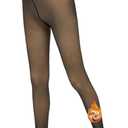 Mitid Fleece Lined Tights Women Leggings Thermal Pantyhose Fake Translucent Opaque High Waisted Winter Warm Sheer Tight (Medium, Black)