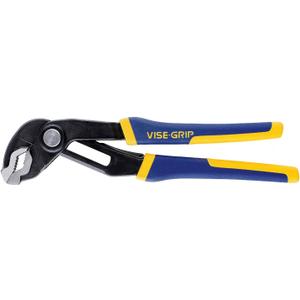 IRWIN VISE-GRIP Tools GrooveLock Pliers, V Jaw, 6-inch (4935351), Black, Blue Yellow, Silver, 6"