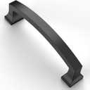 Asidrama 10 Pack 4 Inch(102mm) Hole Centers Kitchen Cabinet Handles, Matte Black Cabinet Pulls Kitchen Cabinet Hardware for Cupboard Drawer Pulls (4" Hole Center)