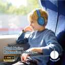 iClever BTH20 Active Noise Cancelling Headphones for Kids, 60H Play Time,Type C Fast Charging, Safe Volume 80dBA, Bluetooth5.4, Award-Winning Kids Headphones Wireless for iPad Tablet Airplane, Blue