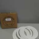 8 Pack Matte White Goof Trim Ring for 6" Inch Recessed Can Lighting Down Light, Outer Diameter 8 Inches, Inner Diameter 6.2 Inches