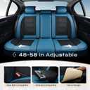 Coverado Car Seat Covers Full Set, Seat Covers for Cars, Front Seat Covers and Back Seat Cover Waterproof Leather Automotive Seat Cover, Universal Car Interior Protectors Cushion for Most Cars Blue