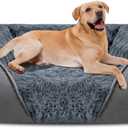 INVENHO XX-Large Dog Bed for Large Medium Small Dogs, Rectangle Washable Dog Bed, Orthopedic Dog Bed, Soft Calming Sleeping Puppy Bed Durable Pet Cuddler with Anti-Slip Bottom XXL(42"x30"x10") (Grey)