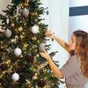 Syhood 9Pcs 9 Pcs 2.36 Inch Christmas Ball Ornaments Boho Farmhouse Jute Rope Hanging Balls Burlap Neutral Rustic Ornaments for Xmas Tree Holiday Wreath Garland Wedding Home(White,Beige,Dark Brown)