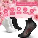 Ankle Athletic Socks 6-Pack for Women-Moisture Wicking, Ribbed Design Multi-Color Low Cut Socks for Running Gym