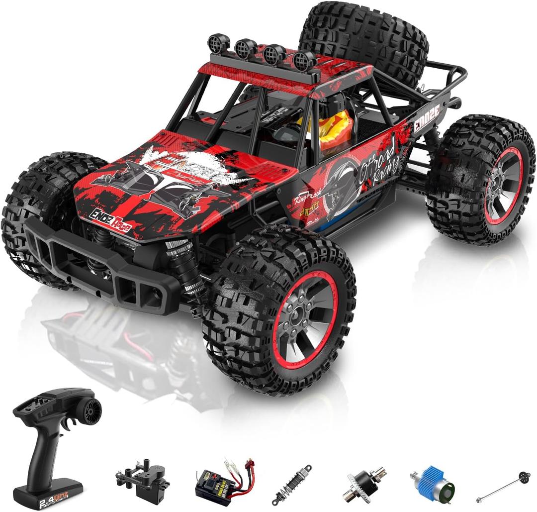 1/10 Scale Fast RC Cars, 48KM/H 4WD Off-Road High Speed Remote Control Trucks for Adults and Kids Boys, All Terrain Truck Toys Gifts