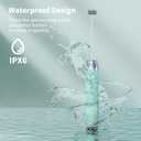 Maestri House Rechargeable Milk Frother, LunaFro NS Handheld Electric Foam Maker Waterproof Detachable Stainless Steel Whisk Drink Mixer Foamer for Lattes, Cappuccino, No Stand (Blue)