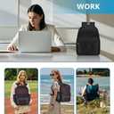 Paxiland Mesh Backpack Lightweight See Through College Student Backpack for Commuting Swimming Travel Beach Outdoor Sports - Black