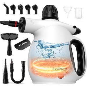 Handheld Steam Cleaner, Large Tank & 11PCS Accessories Powerful Steam Cleaner with Safety Lock for Cleaning Car, Furniture, Floor, Kitchen, Windows and more