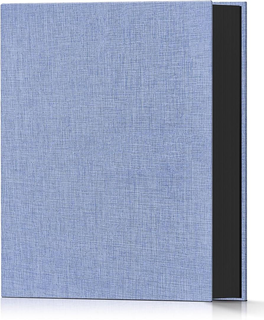 Popotop Photo Album 4x6 200 Pockets for Wedding Gifts,Linen Hardcover Picture Albums for Family Anniversary Baby Vacation Pictures (Sky Blue)