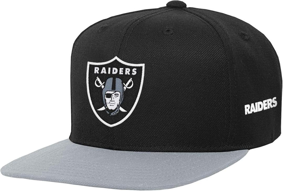 NFL Kids Youth 8-20 Official 2-Tone Snapback Hat Cap One Size (Las Vegas Raiders)