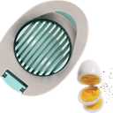 3 x Egg Slicer for Hard Boiled Eggs Cutter with Stainless Steel Wire Dishwasher Safe (Green)