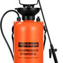 VIVOSUN 1.59-Gallon Pump Pressure Sprayer, Pressurized Lawn & Garden Water Spray Bottle with Adjustable Shoulder Strap, for Plants Spraying, Garden Watering and Household Cleaning (Orange)