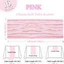 16 Pack Pink Table Runner Cheesecloth 10Ft Gauze Cheese Cloth Table Runner 120 Inch Boho Sheer Rustic Fabric for Summer Party Holiday Decor Bridal Baby Shower Wedding Decoration