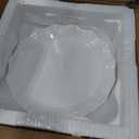 10 Inch Porcelain Dinner Plates Set of 6, White, Embossed, Dishwasher safe, Microwave safe (Picapica 10)