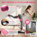 WOQQW Resistance Bands Set - Ankle Resistance Bands with Cuffs for Legs & Glute Workout, Fabric Booty Bands for Women, Home Gym Exercise Equipment for Hip, Pilates, Fitness, Yoga, Physical Therapy