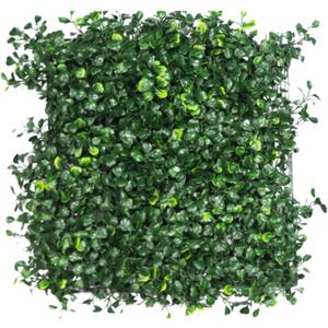Artificial Hedge Boxwood Clover in Light and Dark Green Blend with Yellow | Indoor Outdoor Fence Privacy Screen and Backdrop Decor, 24 Pcs Artificial Hedge Boxwood Clover in Light and Dark Green Blend with Yellow | Indoor Outdoor Fence Privacy Screen and Backdrop Decor, 24 Pcs