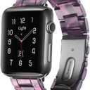 Light Apple Watch Band-Fashion Resin Apple Watch Series 10 9 8 band, iWatch Bands for Women, Compatible with iWatch Series 7 SE 6 5 4 3 2 1 Ultra 2 1 (Light Purple, 42mm(S3 2 1)/ 44mm/ 45mm/ 46mm/ 49mm)  (Unique Light Purple)