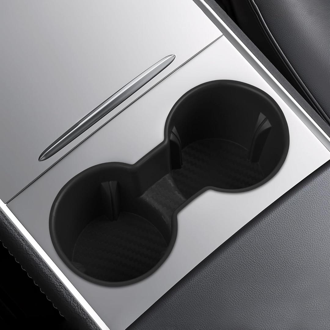 frani Center Console Cup Holder Designed for Tesla Model 3 2021-2023 Model Y 2021-2025,Tesla Interior Center Console Accessories Black