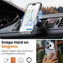 DEERLAMN Strong Magnetic Case for iPhone 17 Pro 6.3-Inch,[Compatible with Magsafe][Military Grade Drop Protection] Clear Slim Shockproof Protective Phone Cover-Transparent+Blue
