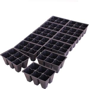 Handy Pantry Black Plastic Garden Tray Inserts 10 Sheets, 72 Planting Pot Cells Each 2x3 Nested x12 Configuration Ideal for Nursery, Greenhouse, Seed Starting, and Vegetable Gardening