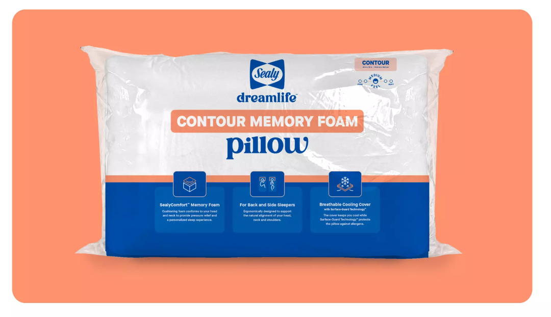 Sealy Dreamlife Contour Memory Foam Pilliow
